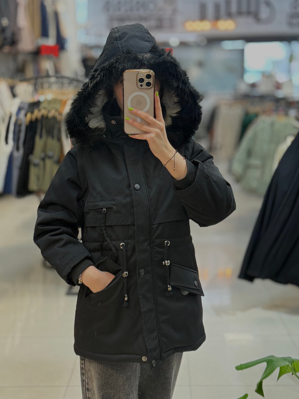 کاپشن مشکی کتان