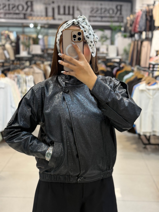 بامبر جکت دخترانه چرم 🧥